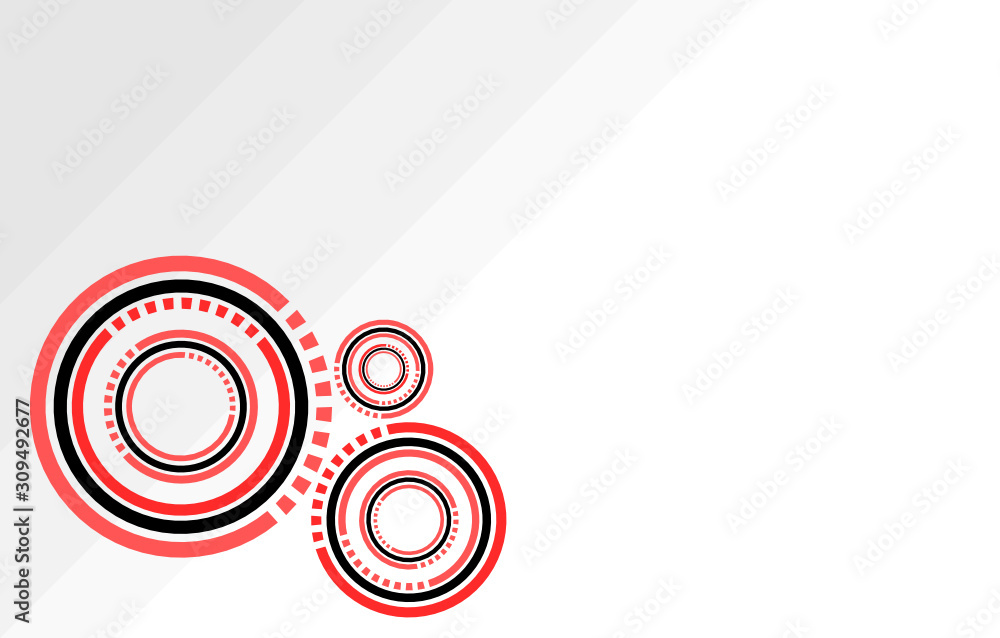 Technology background design with wheel circle. Pink, black, and white wallpaper with machine illustration in vector.