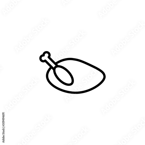 Restaurant vector icon, black simply menu icon photo