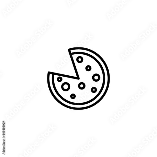 Restaurant vector icon, black simply menu icon photo