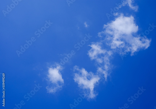 White soft cloud on blue sky background