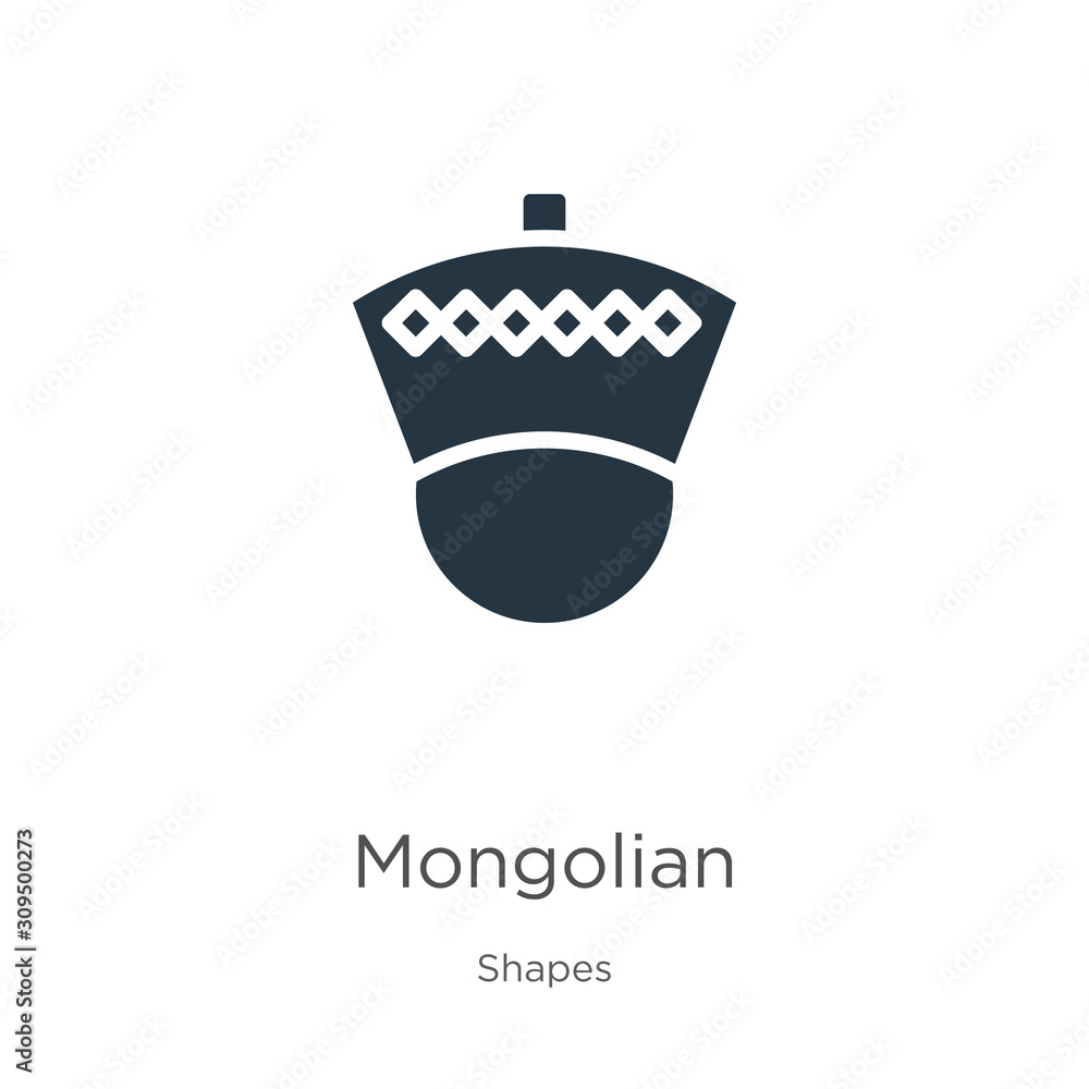 Mongolian icon vector. Trendy flat mongolian icon from shapes ...