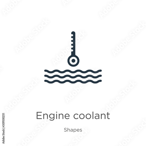 Engine coolant icon vector. Trendy flat engine coolant icon from shapes collection isolated on white background. Vector illustration can be used for web and mobile graphic design, logo, eps10