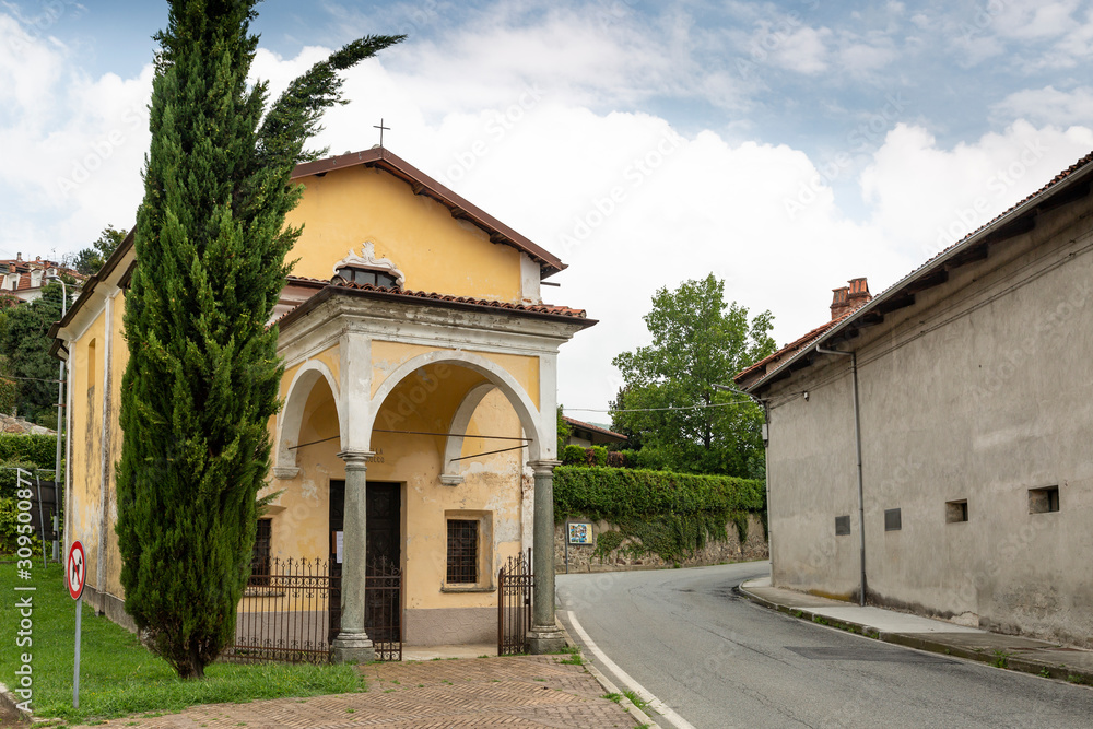 San Rocco chapel in Bollengo town, Turin, region Piemonte, Italy