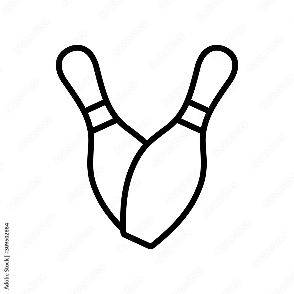 Fototapeta premium Bowling pin vector icon design templates