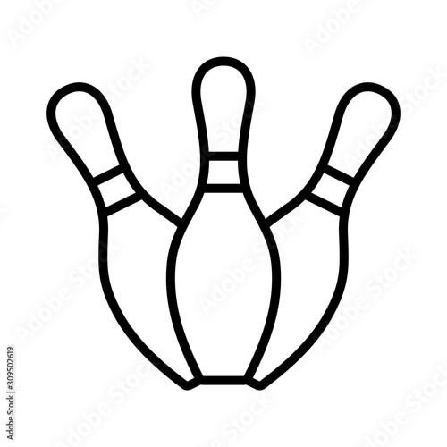 Bowling pin vector icon design templates