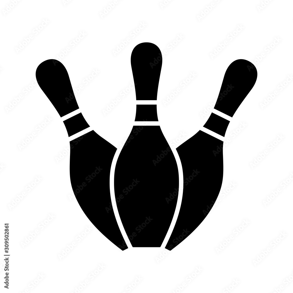 Fototapeta premium Bowling pin vector icon design templates