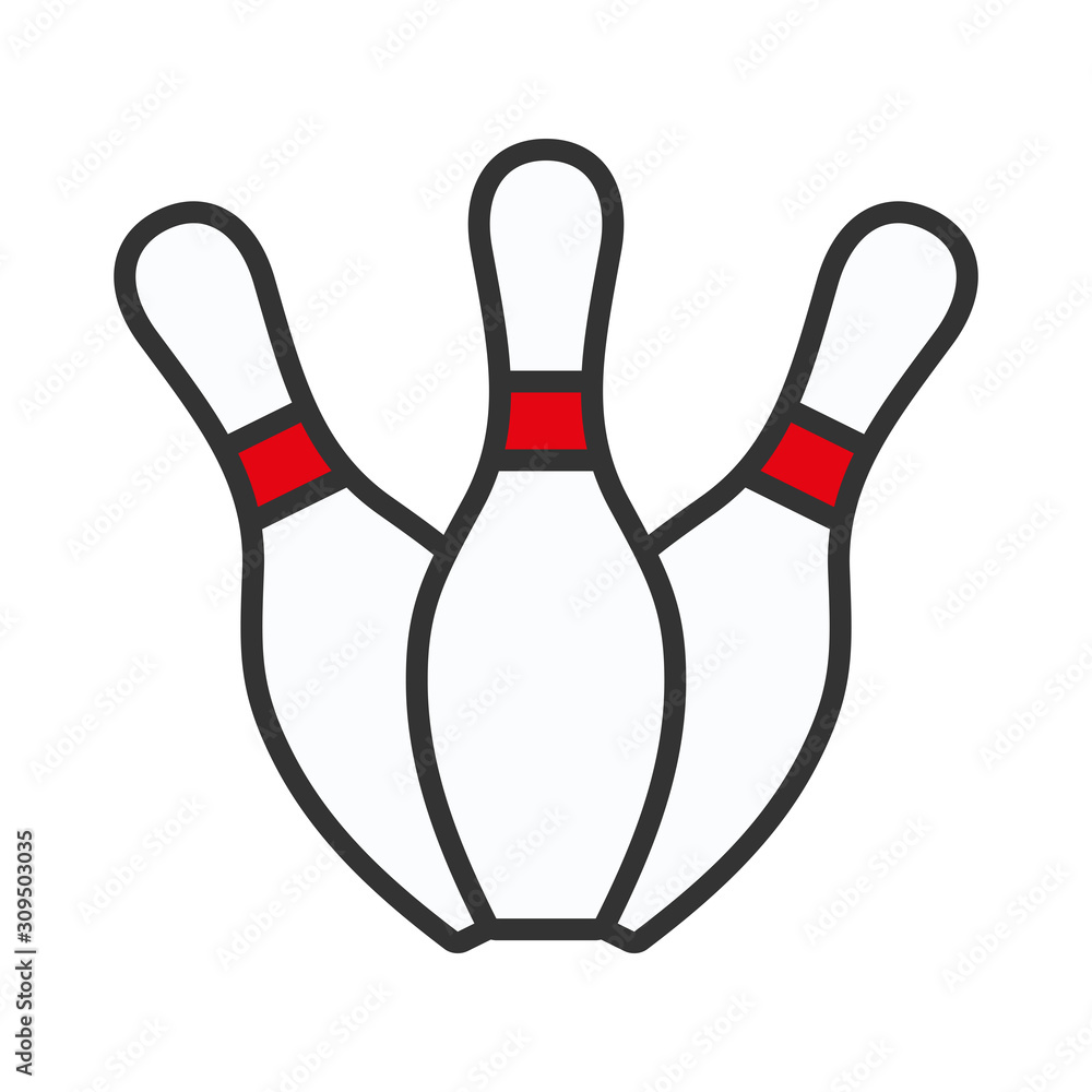 Fototapeta premium Bowling pin vector icon design templates