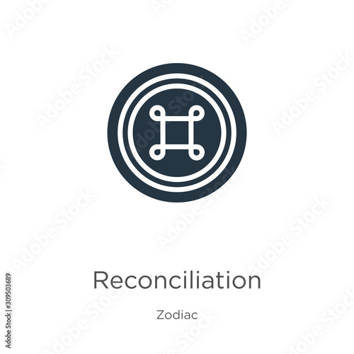 Reconciliation icon vector. Trendy flat reconciliation icon from zodiac collection isolated on white background. Vector illustration can be used for web and mobile graphic design, logo, eps10