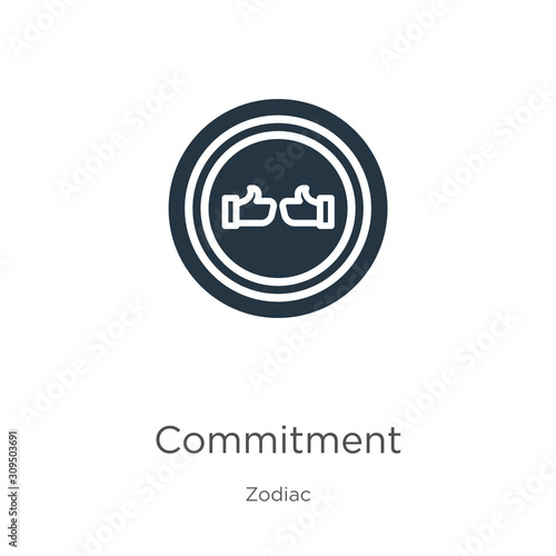 Commitment icon vector. Trendy flat commitment icon from zodiac collection isolated on white background. Vector illustration can be used for web and mobile graphic design, logo, eps10