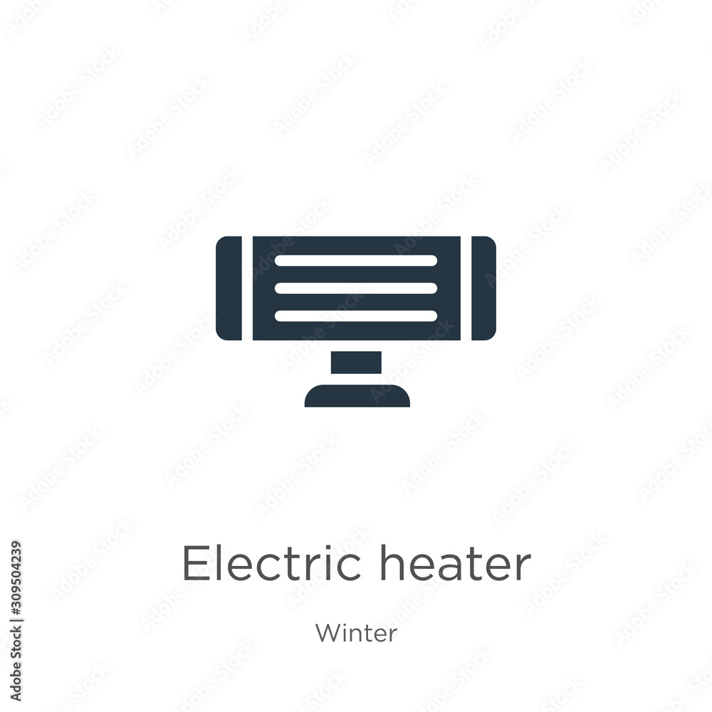 Electric heater icon vector. Trendy flat electric heater icon from winter collection isolated on white background. Vector illustration can be used for web and mobile graphic design, logo, eps10 Electric heater icon vector. Trendy flat electric heater icon from winter collection isolated on white background. Vector illustration can be used for web and mobile graphic design, logo, eps10