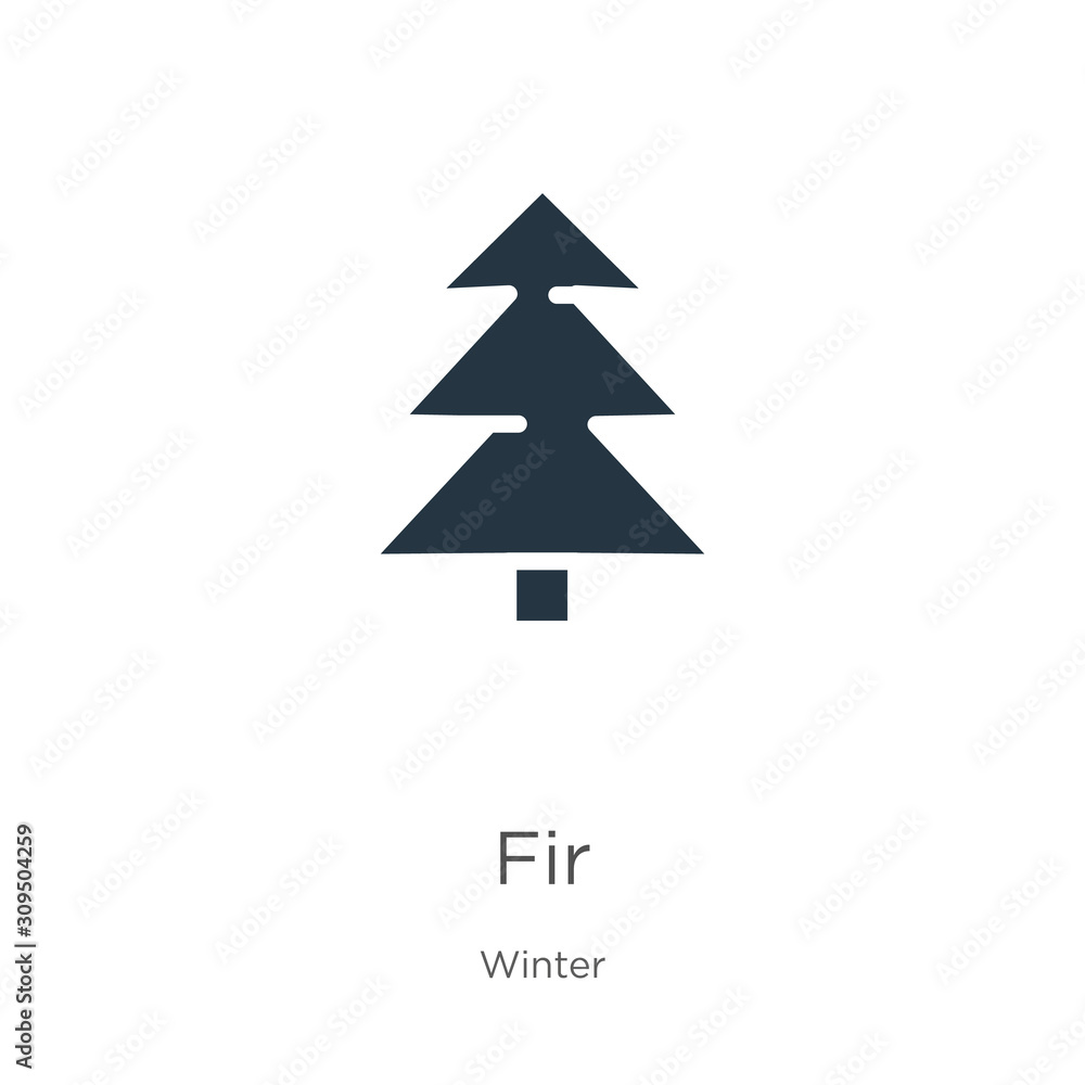 Fir icon vector. Trendy flat fir icon from winter collection isolated on white background. Vector illustration can be used for web and mobile graphic design, logo, eps10
