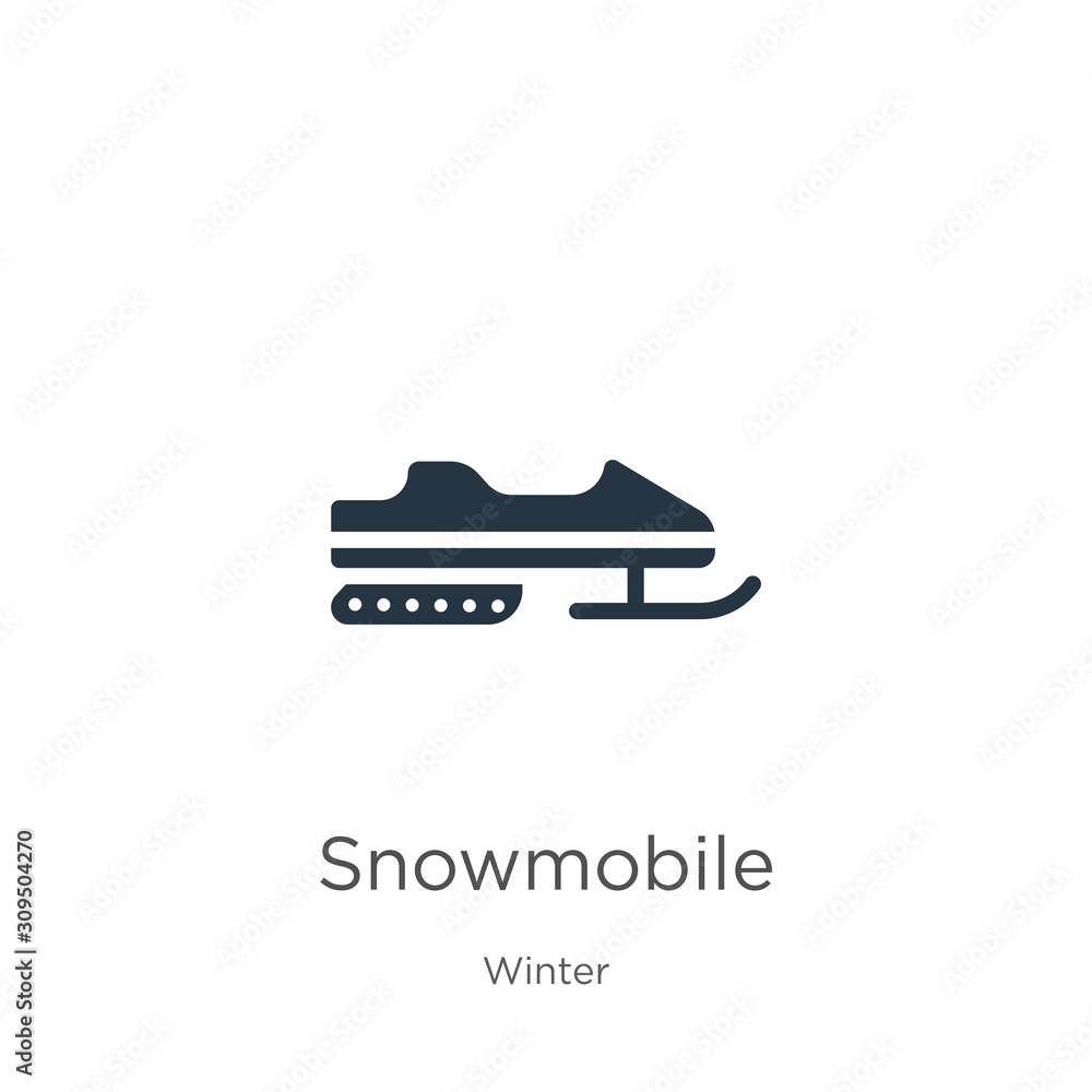 Snowmobile icon vector. Trendy flat snowmobile icon from winter collection isolated on white background. Vector illustration can be used for web and mobile graphic design, logo, eps10 Snowmobile icon vector. Trendy flat snowmobile icon from winter collection isolated on white background. Vector illustration can be used for web and mobile graphic design, logo, eps10