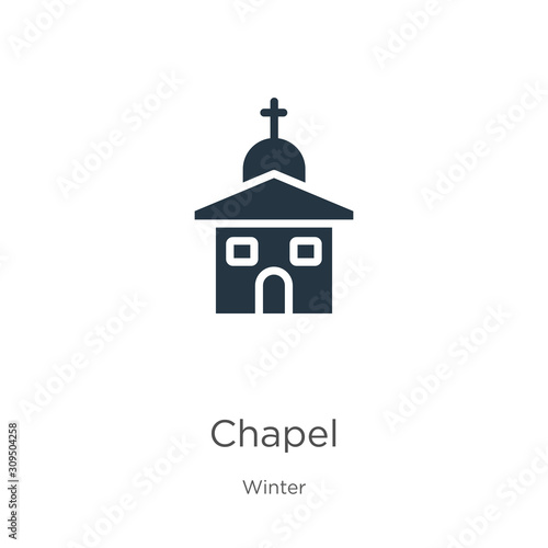 Chapel icon vector. Trendy flat chapel icon from winter collection isolated on white background. Vector illustration can be used for web and mobile graphic design, logo, eps10