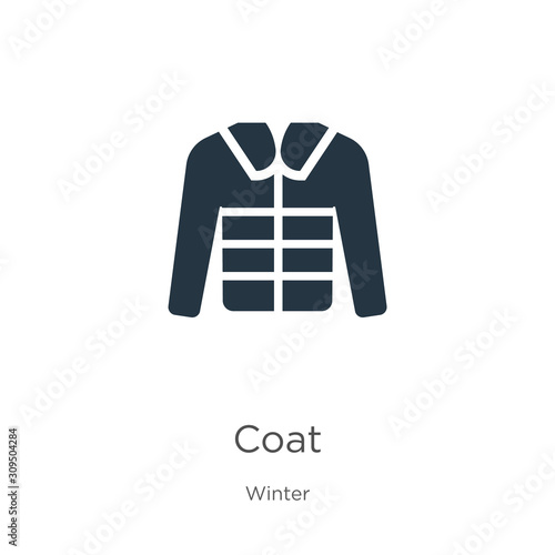 Coat icon vector. Trendy flat coat icon from winter collection isolated on white background. Vector illustration can be used for web and mobile graphic design, logo, eps10