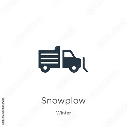 Snowplow icon vector. Trendy flat snowplow icon from winter collection isolated on white background. Vector illustration can be used for web and mobile graphic design, logo, eps10
