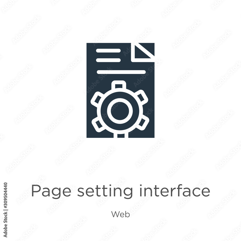 Page setting interface symbol icon vector. Trendy flat page setting interface symbol icon from web collection isolated on white background. Vector illustration can be used for web and mobile graphic Page setting interface symbol icon vector. Trendy flat page setting interface symbol icon from web collection isolated on white background. Vector illustration can be used for web and mobile graphic