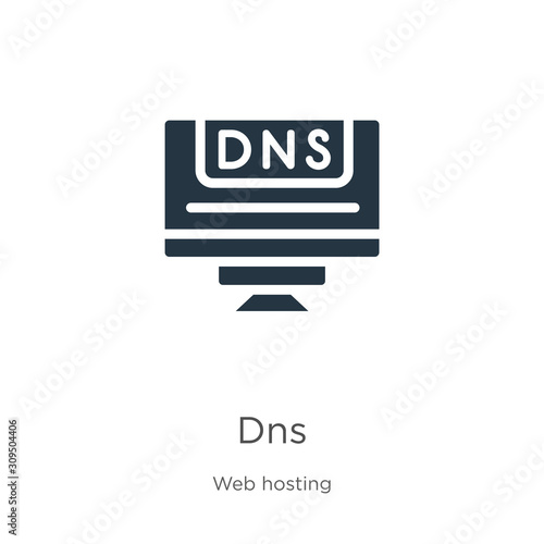 Dns icon vector. Trendy flat dns icon from web hosting collection isolated on white background. Vector illustration can be used for web and mobile graphic design, logo, eps10