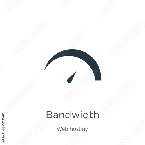 Bandwidth icon vector. Trendy flat bandwidth icon from web hosting collection isolated on white background. Vector illustration can be used for web and mobile graphic design, logo, eps10 photo