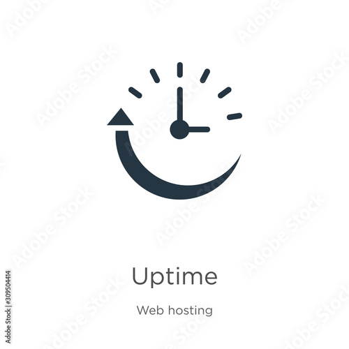 Uptime icon vector. Trendy flat uptime icon from web hosting collection isolated on white background. Vector illustration can be used for web and mobile graphic design, logo, eps10 photo