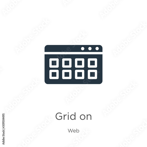 Grid on icon vector. Trendy flat grid on icon from web collection isolated on white background. Vector illustration can be used for web and mobile graphic design, logo, eps10