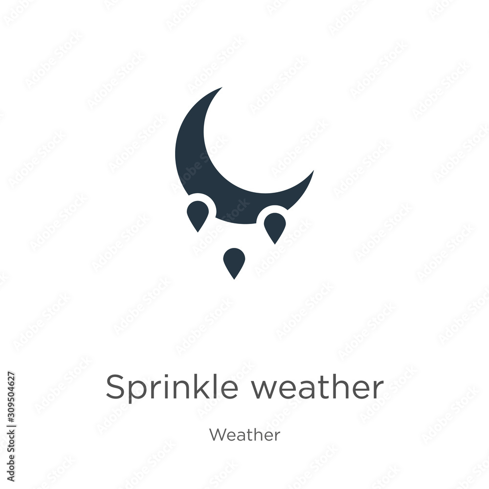 Sprinkle weather icon vector. Trendy flat sprinkle weather icon from weather collection isolated on white background. Vector illustration can be used for web and mobile graphic design, logo, eps10