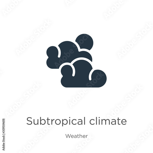 Subtropical climate icon vector. Trendy flat subtropical climate icon from weather collection isolated on white background. Vector illustration can be used for web and mobile graphic design, logo,