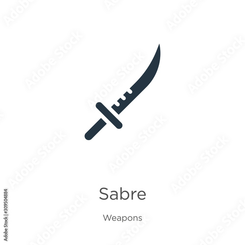 Sabre icon vector. Trendy flat sabre icon from weapons collection isolated on white background. Vector illustration can be used for web and mobile graphic design, logo, eps10
