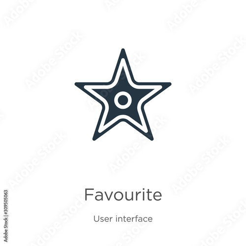 Favourite icon vector. Trendy flat favourite icon from web navigation collection isolated on white background. Vector illustration can be used for web and mobile graphic design  logo  eps10