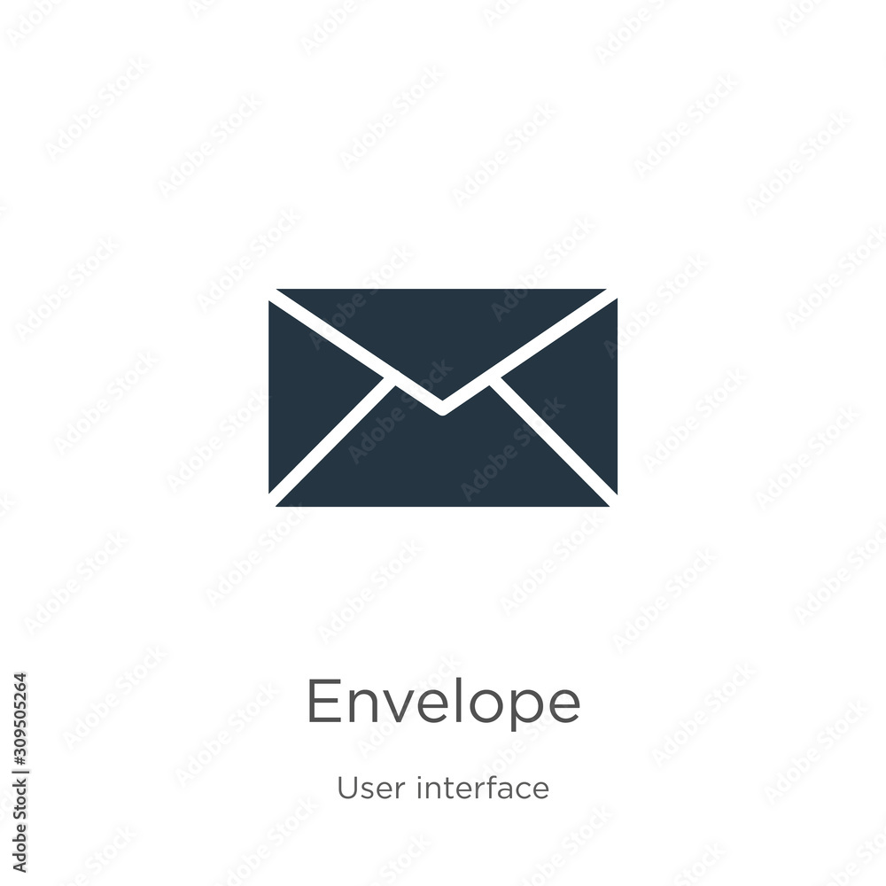 Envelope icon vector. Trendy flat envelope icon from user interface collection isolated on white background. Vector illustration can be used for web and mobile graphic design, logo, eps10 Envelope icon vector. Trendy flat envelope icon from user interface collection isolated on white background. Vector illustration can be used for web and mobile graphic design, logo, eps10