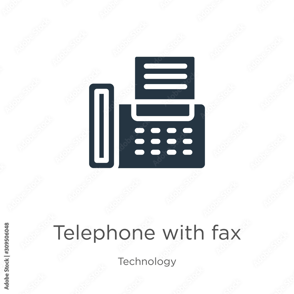 Telephone with fax icon vector. Trendy flat telephone with fax icon from technology collection isolated on white background. Vector illustration can be used for web and mobile graphic design, logo, Telephone with fax icon vector. Trendy flat telephone with fax icon from technology collection isolated on white background. Vector illustration can be used for web and mobile graphic design, logo,