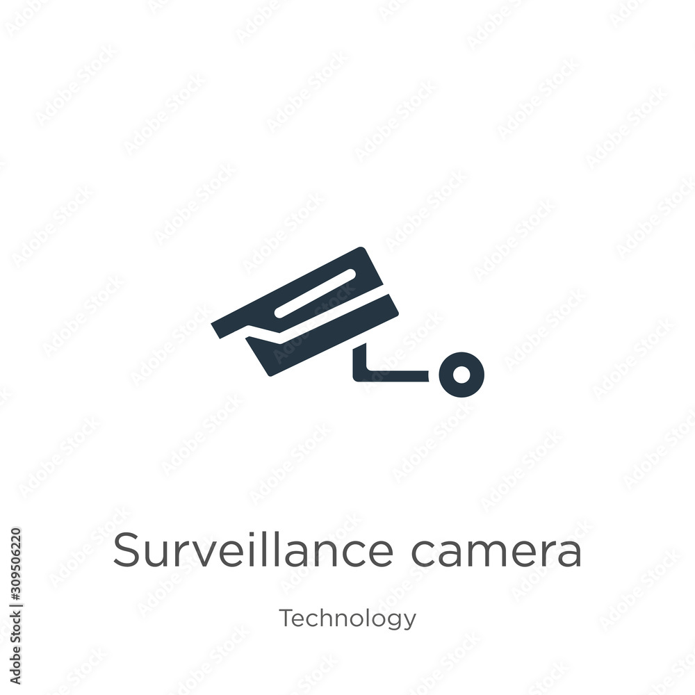Surveillance camera icon vector. Trendy flat surveillance camera icon from technology collection isolated on white background. Vector illustration can be used for web and mobile graphic design, logo,