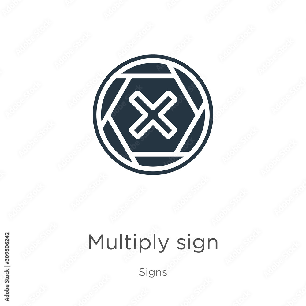 Multiply sign icon vector. Trendy flat multiply sign icon from signs collection isolated on white background. Vector illustration can be used for web and mobile graphic design, logo, eps10 Multiply sign icon vector. Trendy flat multiply sign icon from signs collection isolated on white background. Vector illustration can be used for web and mobile graphic design, logo, eps10