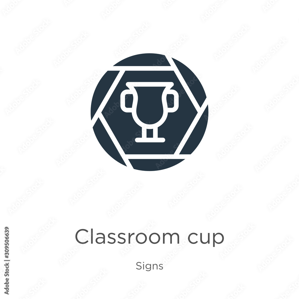 Classroom cup icon vector. Trendy flat classroom cup icon from signs collection isolated on white background. Vector illustration can be used for web and mobile graphic design, logo, eps10 Classroom cup icon vector. Trendy flat classroom cup icon from signs collection isolated on white background. Vector illustration can be used for web and mobile graphic design, logo, eps10