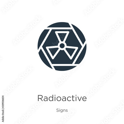 Radioactive symbol icon vector. Trendy flat radioactive symbol icon from signs collection isolated on white background. Vector illustration can be used for web and mobile graphic design, logo, eps10
