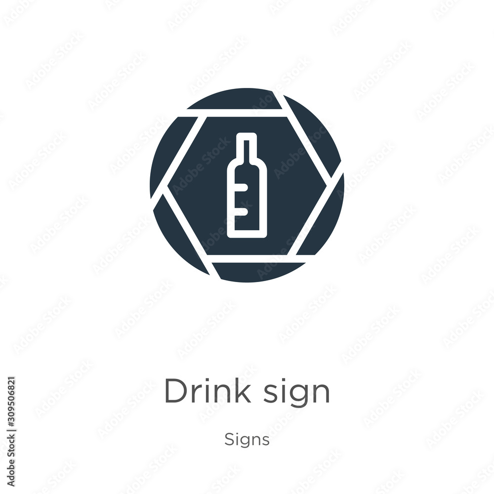 Drink sign icon vector. Trendy flat drink sign icon from signs collection isolated on white background. Vector illustration can be used for web and mobile graphic design, logo, eps10 Drink sign icon vector. Trendy flat drink sign icon from signs collection isolated on white background. Vector illustration can be used for web and mobile graphic design, logo, eps10