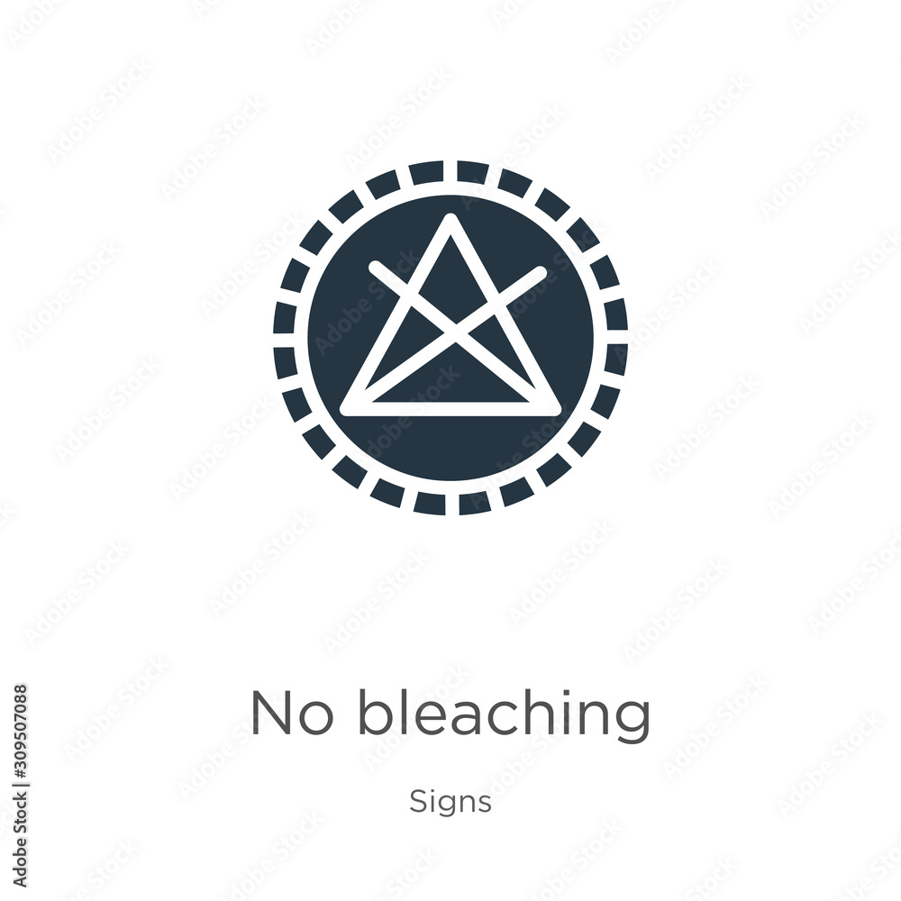 No bleaching icon vector. Trendy flat no bleaching icon from signs collection isolated on white background. Vector illustration can be used for web and mobile graphic design, logo, eps10 No bleaching icon vector. Trendy flat no bleaching icon from signs collection isolated on white background. Vector illustration can be used for web and mobile graphic design, logo, eps10