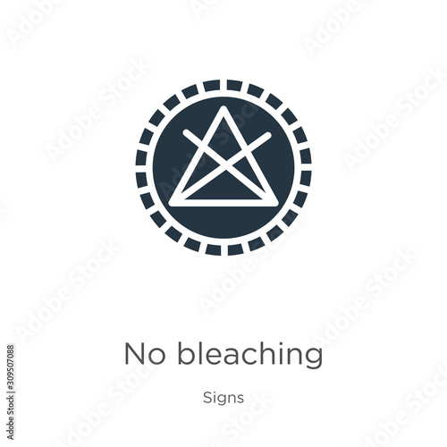 No bleaching icon vector. Trendy flat no bleaching icon from signs collection isolated on white background. Vector illustration can be used for web and mobile graphic design, logo, eps10