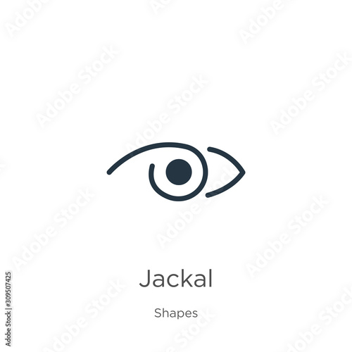 Jackal icon vector. Trendy flat jackal icon from shapes collection isolated on white background. Vector illustration can be used for web and mobile graphic design, logo, eps10