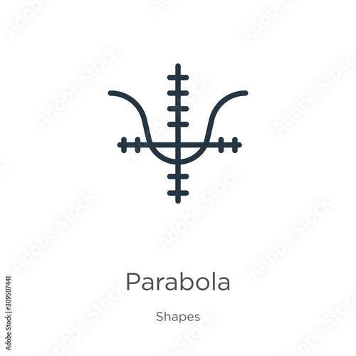 Parabola icon vector. Trendy flat parabola icon from shapes collection isolated on white background. Vector illustration can be used for web and mobile graphic design, logo, eps10