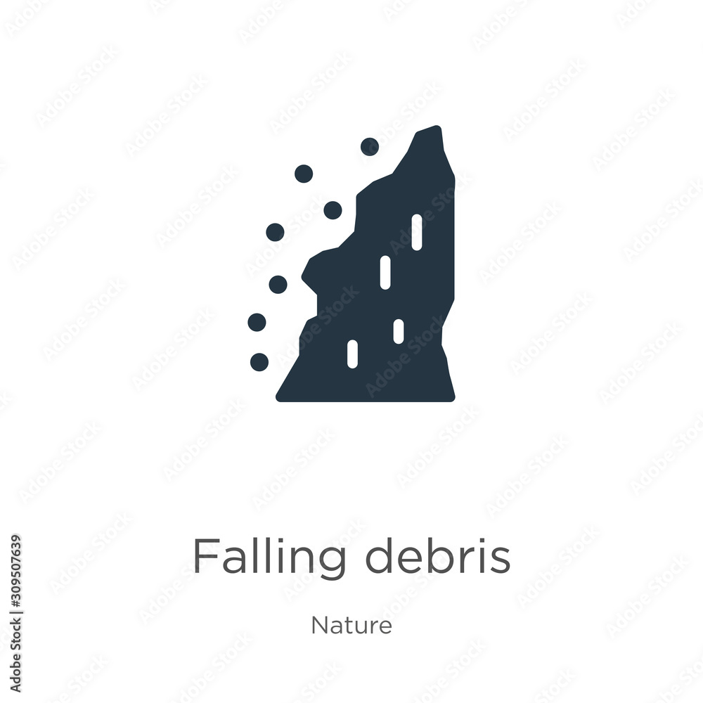 Falling debris icon vector. Trendy flat falling debris icon from nature collection isolated on white background. Vector illustration can be used for web and mobile graphic design, logo, eps10
