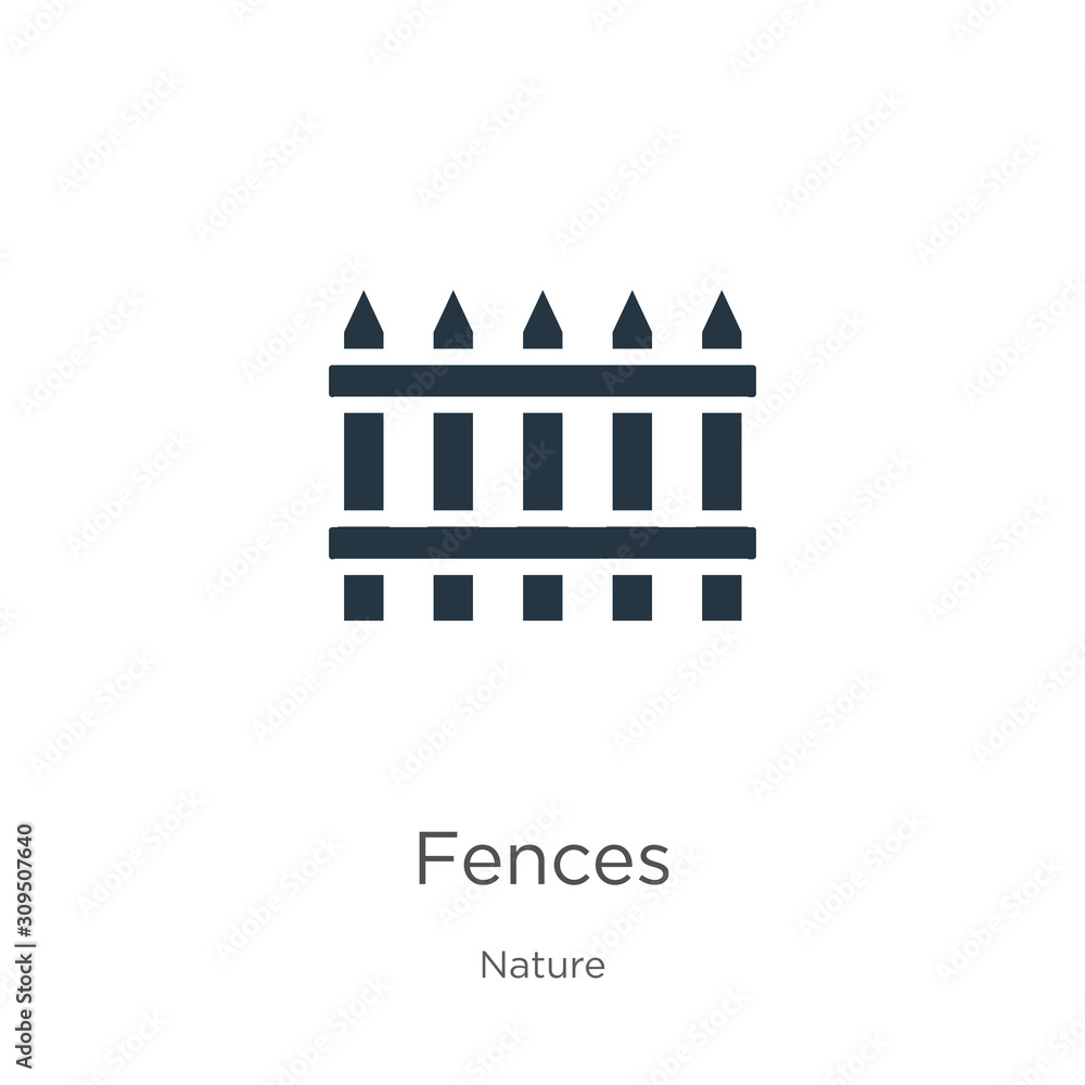 Fences icon vector. Trendy flat fences icon from nature collection isolated on white background. Vector illustration can be used for web and mobile graphic design, logo, eps10