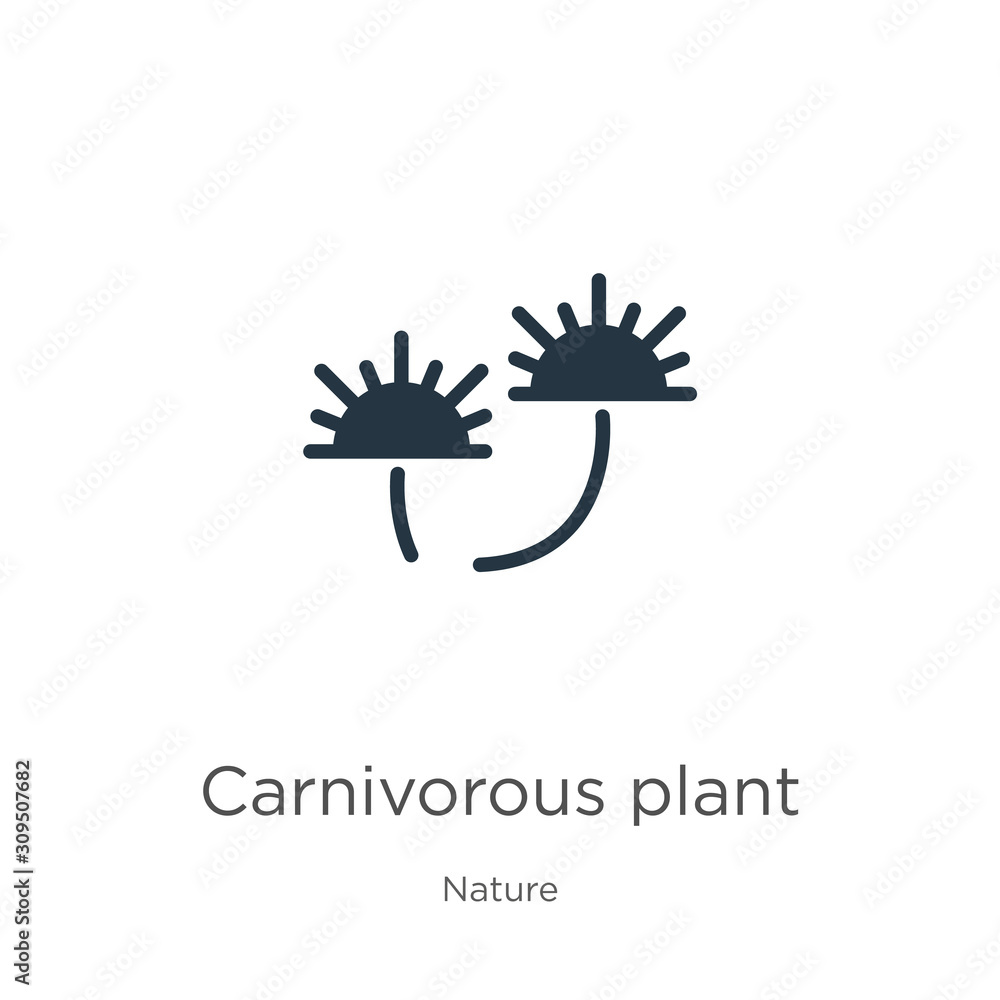 Carnivorous plant icon vector. Trendy flat carnivorous plant icon from ...