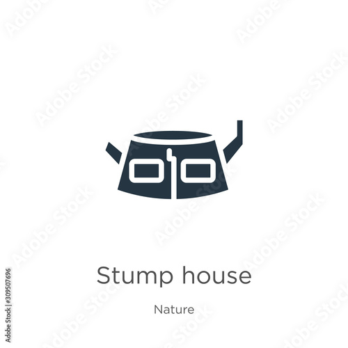 Stump house icon vector. Trendy flat stump house icon from nature collection isolated on white background. Vector illustration can be used for web and mobile graphic design, logo, eps10