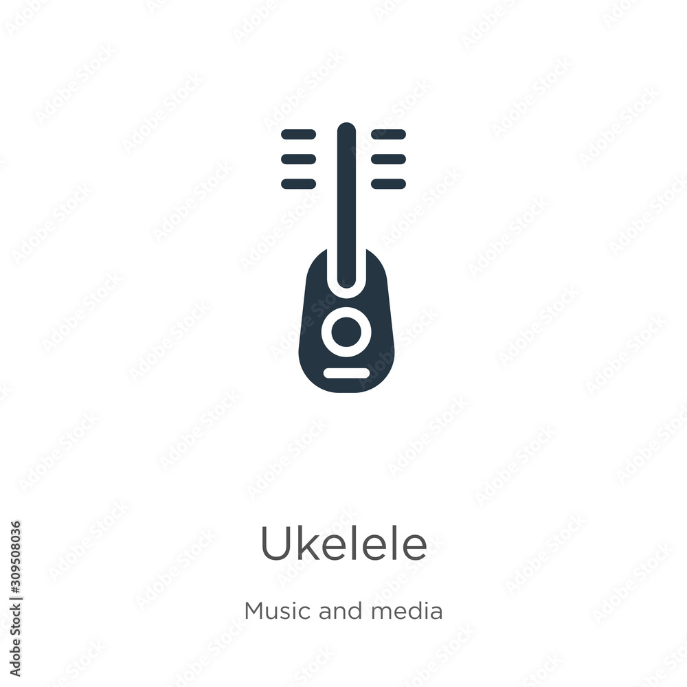 Ukelele icon vector. Trendy flat ukelele icon from music collection isolated on white background. Vector illustration can be used for web and mobile graphic design, logo, eps10 Ukelele icon vector. Trendy flat ukelele icon from music collection isolated on white background. Vector illustration can be used for web and mobile graphic design, logo, eps10
