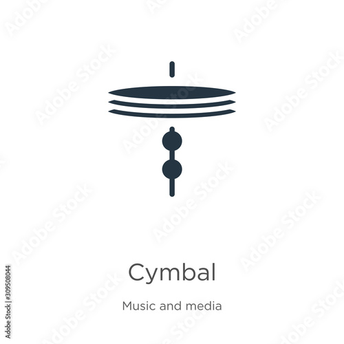 Cymbal icon vector. Trendy flat cymbal icon from music collection isolated on white background. Vector illustration can be used for web and mobile graphic design, logo, eps10