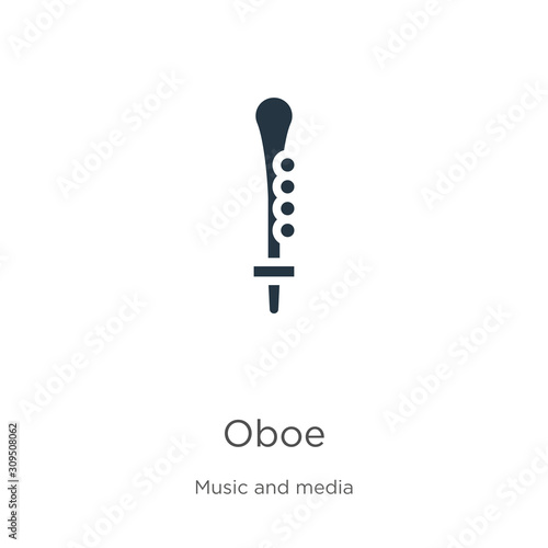 Oboe icon vector. Trendy flat oboe icon from music collection isolated on white background. Vector illustration can be used for web and mobile graphic design, logo, eps10