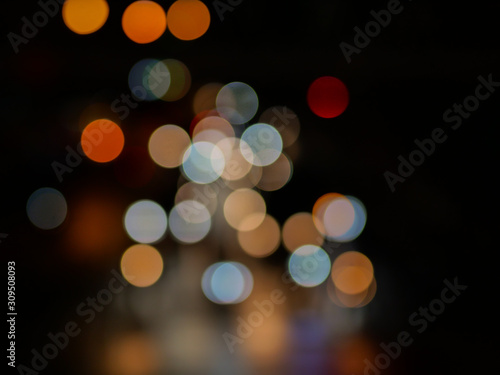 A blurred background of Bokeh light