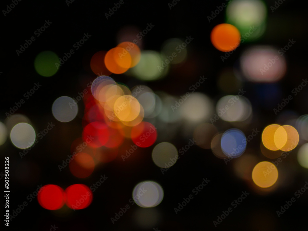 A blurred background of Bokeh light