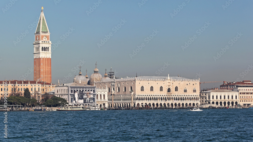 Doge Palace in Venice Italy at Sunny Day