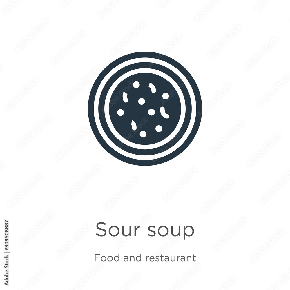Sour soup icon vector. Trendy flat sour soup icon from food and restaurant collection isolated on white background. Vector illustration can be used for web and mobile graphic design, logo, eps10